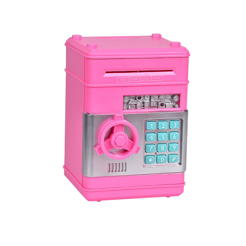 Caja de contraseña de dibujos animados para niños hucha atm caja de seguridad gabinete música rollo automático dinero hucha de ahorro juguetes de la máquina de almacenamiento image 9