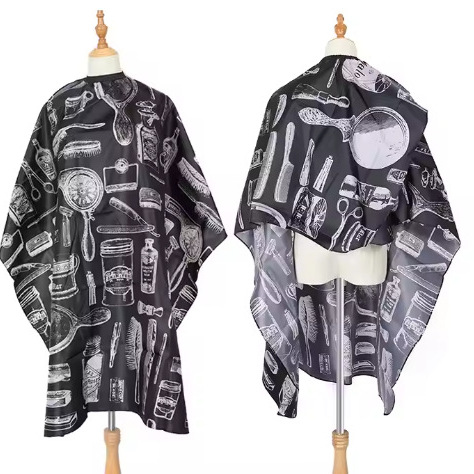 인쇄 된 헤어 드라이어 인쇄 된 앞치마 치마 인쇄 가능한 로고 재고 헤어 컬러링 헤어 커팅 앞치마