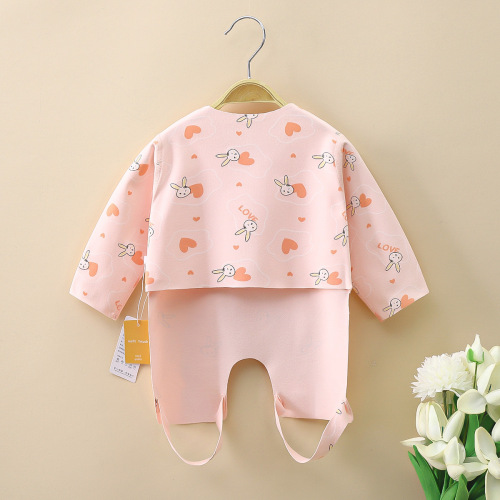  Autumn New Product Baby DeRong Belly Belly Protector Baby Belly Protector Boneless Leg Half Back Belly Long Sleeve Sleep Guard