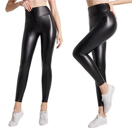 Wish Hot Selling PU Pants for Autumn/Winter Outerwear Four-Way Stretch High-Waist Leggings