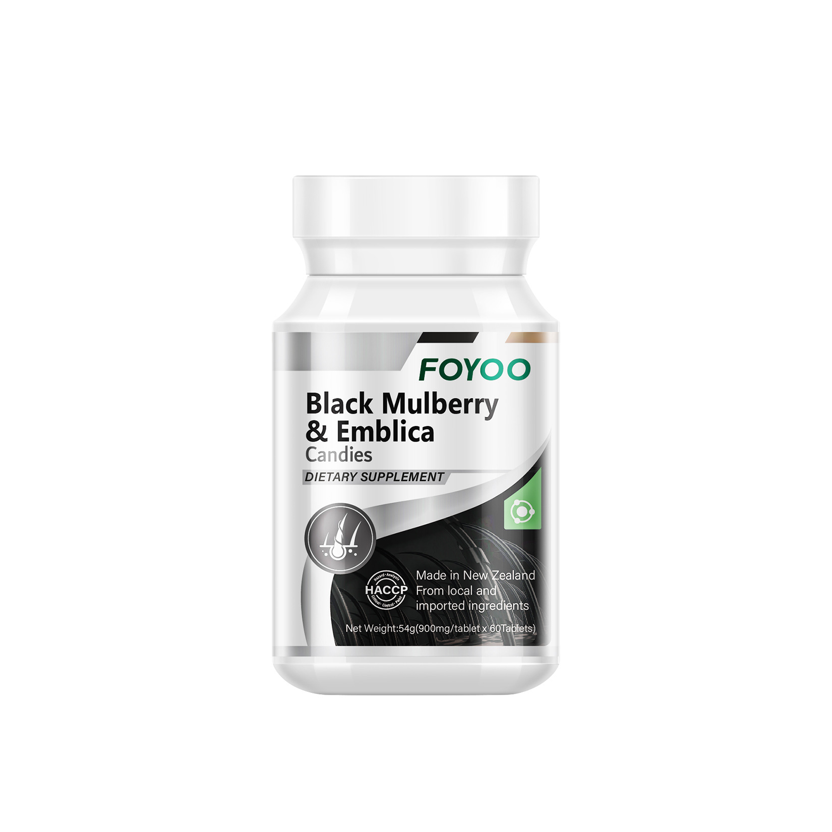 Manyuanda black mulberry emblica tablet candy nourishing hair sac