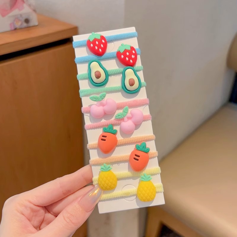 Dibujos animados para niños lindo pulgar lazo para el cabello bebé no daña el cabello cuerda alta elástico banda elástica cuerda para el cabello accesorios para el cabello