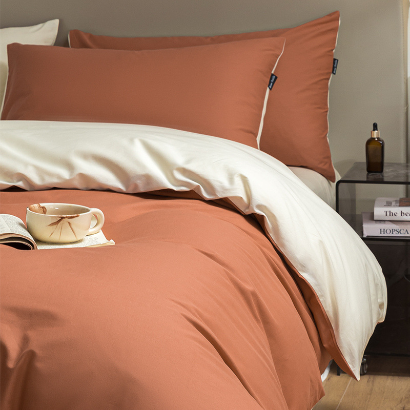 60 camas de algodón conjunto de cuatro piezas 2025 nueva sábanas de algodón de lujo ligero de algodón largo cuatro estaciones colcha de cama universal