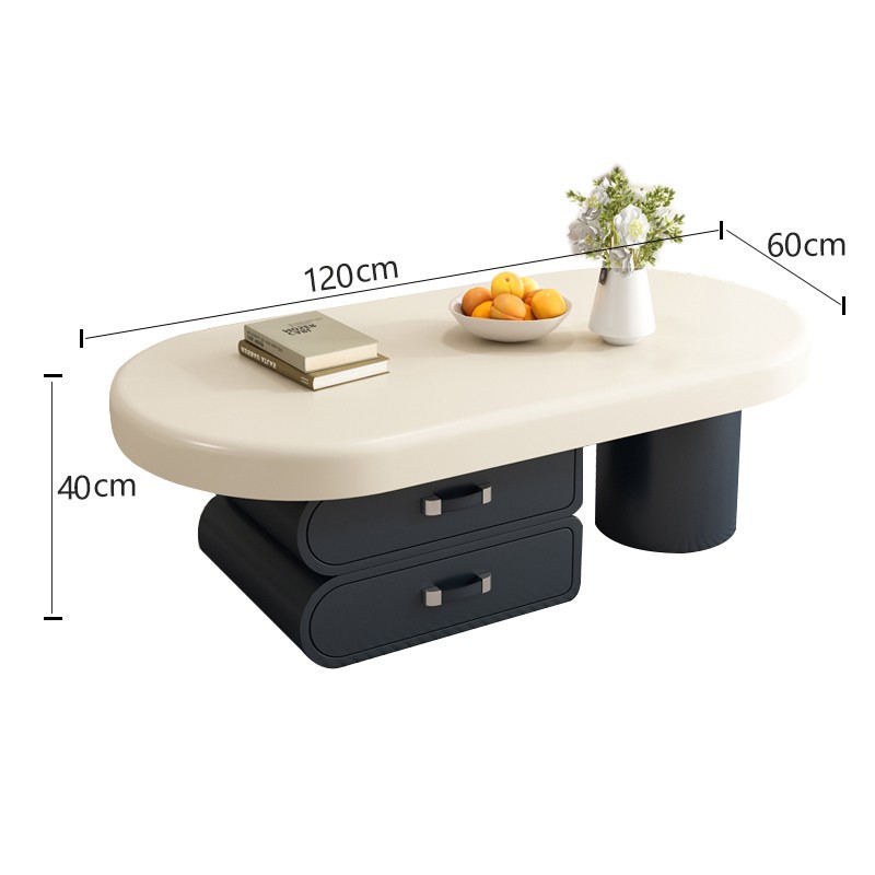 Mesa de té de la sala de estar nuevo diseño moderno de mármol de viento crema