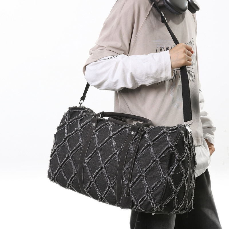 Nuevo bolso al por mayor de rombos al aire libre, bolso de almacenamiento multifuncional de gran capacidad, bolso de viaje de moda para hombres y mujeres