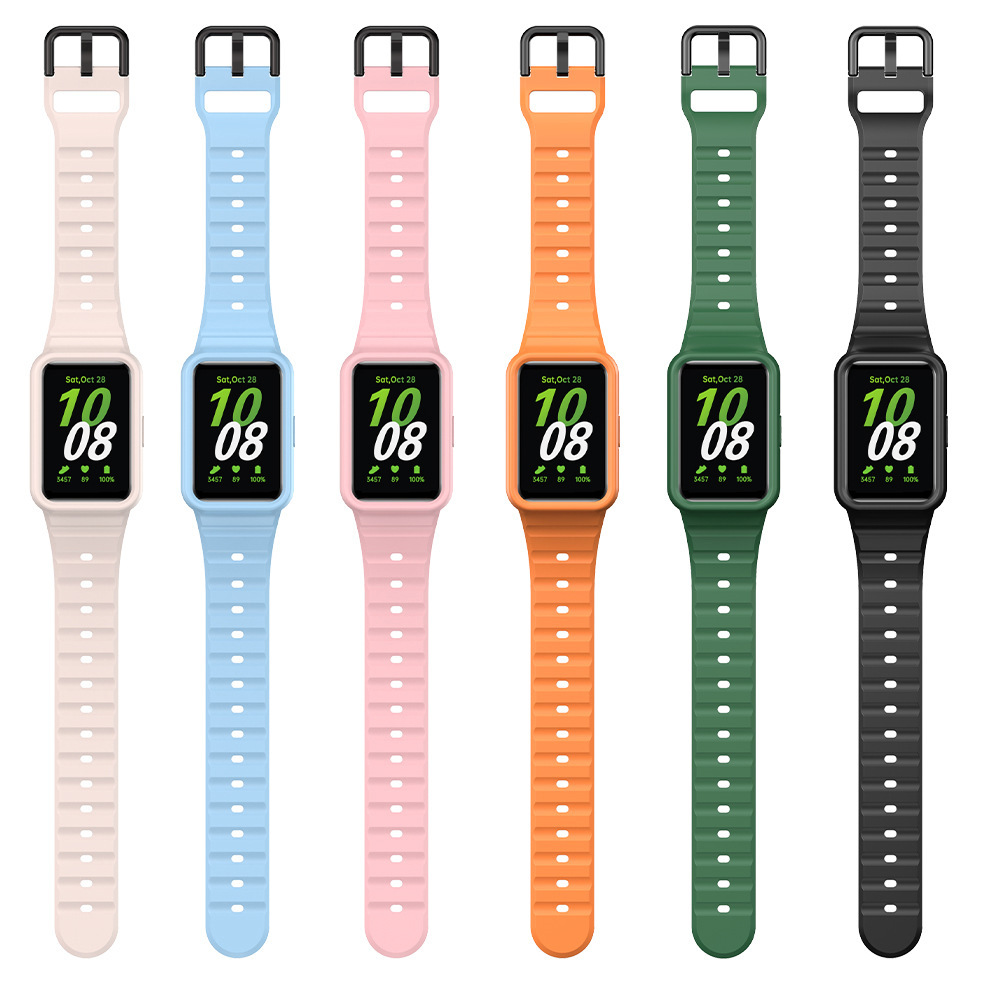 適用三星FIT3錶帶三星watc Galaxy fit3手錶一體硅膠保護殼手錶帶