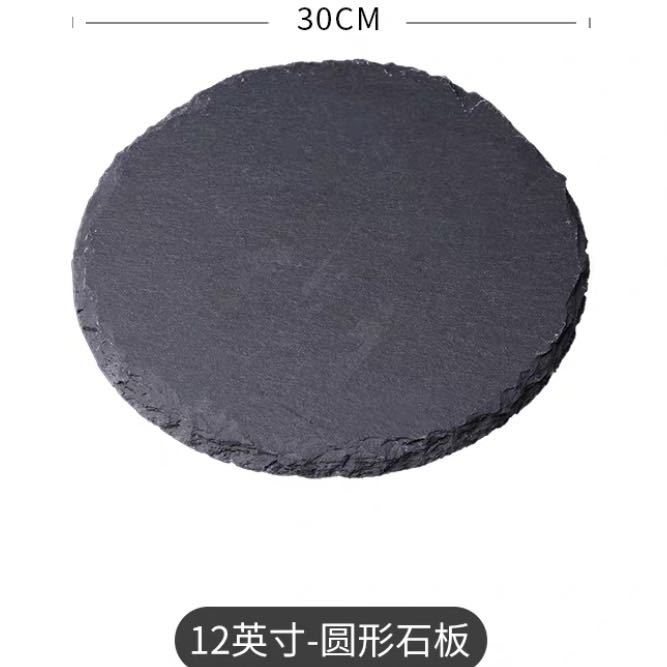 Fábrica al por mayor de estilo europeo en forma de corazón Placa de posavasos pizarra negro natural roca montaña almohadilla de aislamiento térmico de Esquisto