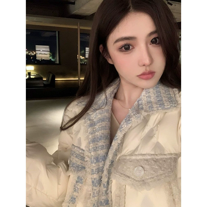 Корейская знаменитость темперамент Сяосянфэн свободная, тонкая дикая повседневная и теплая темпераментная короткая куртка