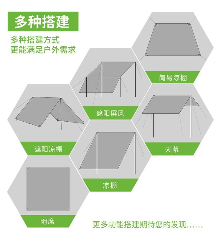 Black Rubber Canopy Thickened Curtain Camping Sun Protection Sunshade Outdoor Canopy Sunshade Rain Sunshade Canopy