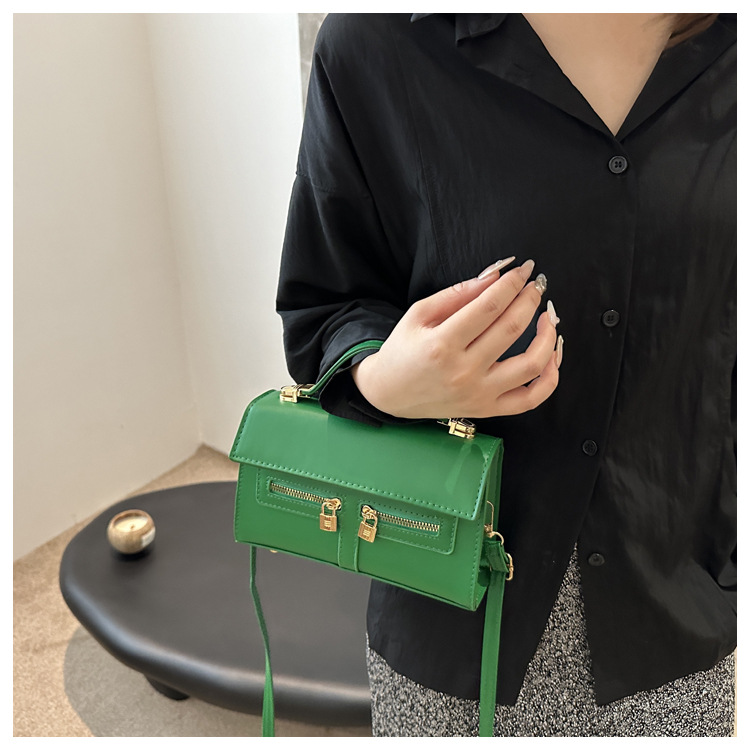 2024 neues lässiges modisches Doppelreißverschluss-Design, personalisiertes und einfaches Single-Shoulder-Crossbody-Temperament,_voghion.com