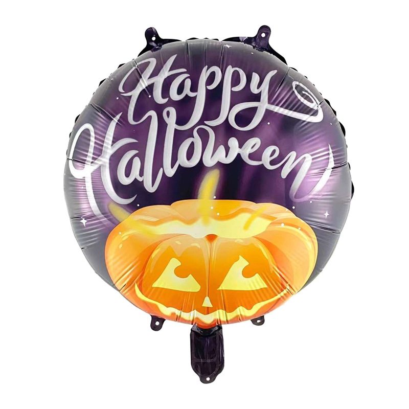 Bola de 18 pulgadas globo de aluminio de Halloween fantasma Festival cráneo calabaza Halloween tema Fiesta escena decoración globo