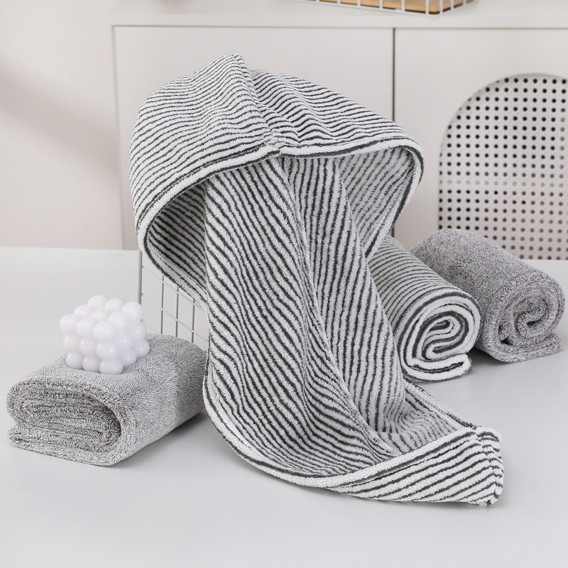 Women's Quick-Dry Hair Towel with Bamboo Charcoal Fiber, Absorbent Hair Wrap with Buckle, Triangular Towel, Coral Fleece Thickened Shower Cap