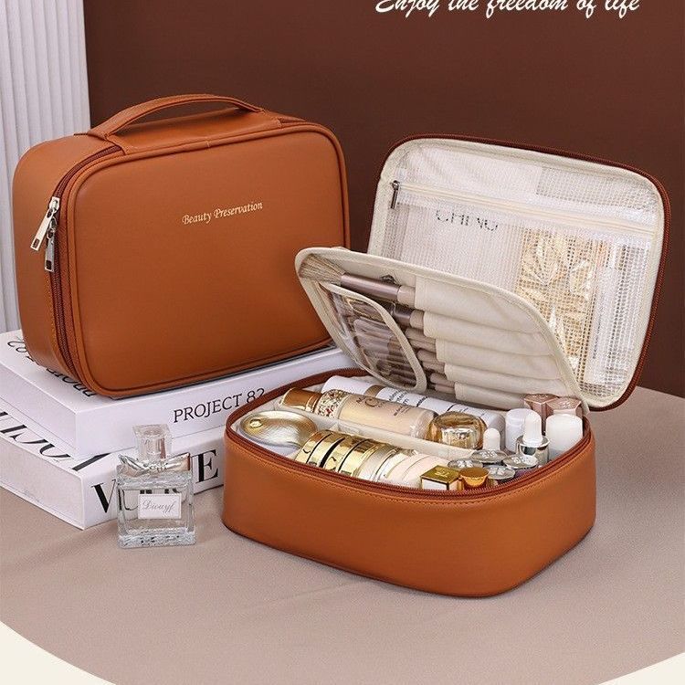 Bolsa de maquillaje de almohada de alto valor facial, bolsa de órgano, bolsa de almacenamiento portátil de viaje portátil, bolsa de lavado gruesa