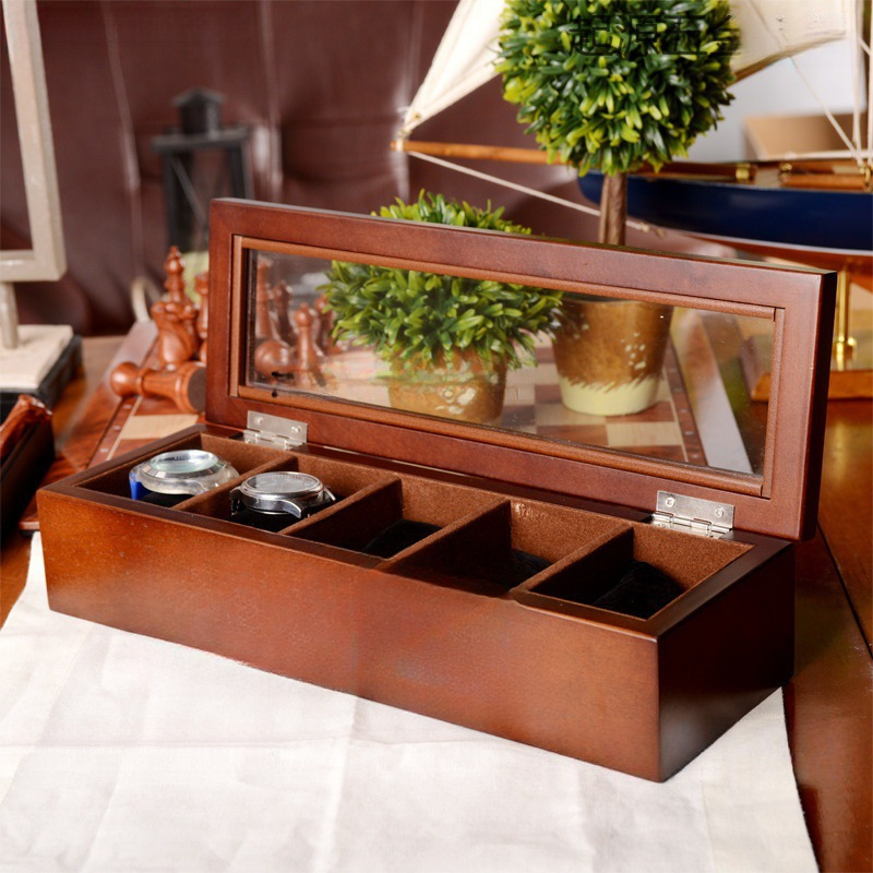 Collection of Solid Wood Watch Box Gift Storage Box Wooden Box Multi-Grids Display Free Shipping Jewelry Storage Box