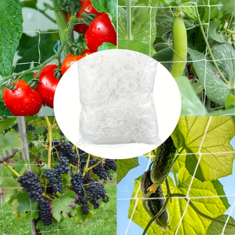 Кросс-бордерная сетка для растений белая полиэстеровая безузловая квадратная решетка для подъема растений