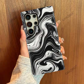 TK爆款大理石纹路菲林二合一适用于三星S25U手机壳S24+全包保护套