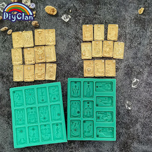 跨境塔罗牌镶钻项链吊坠挂饰巧克力硅胶模具树脂滴胶金属首饰配件