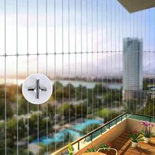 钢丝绳 隐形防盗网 塑钢线 防护网 不锈钢十字扣紧固件十字夹子卡