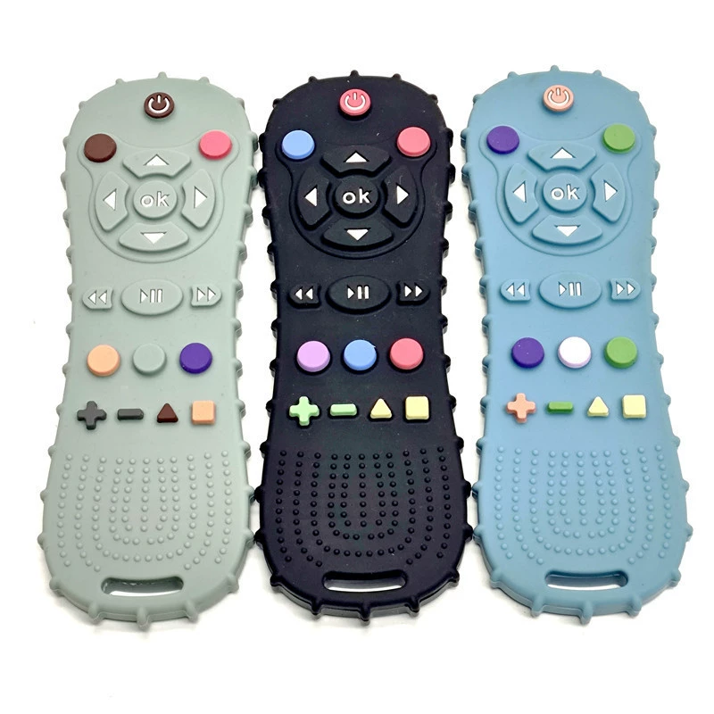 Children's silicone protective teether, appeases gloves, chewy bracelet, toy, Amazon, remote control
