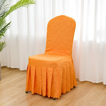 酒店椅套饭店椅子套餐厅宴会婚宴婚庆餐椅套通用连体凳子套罩批发