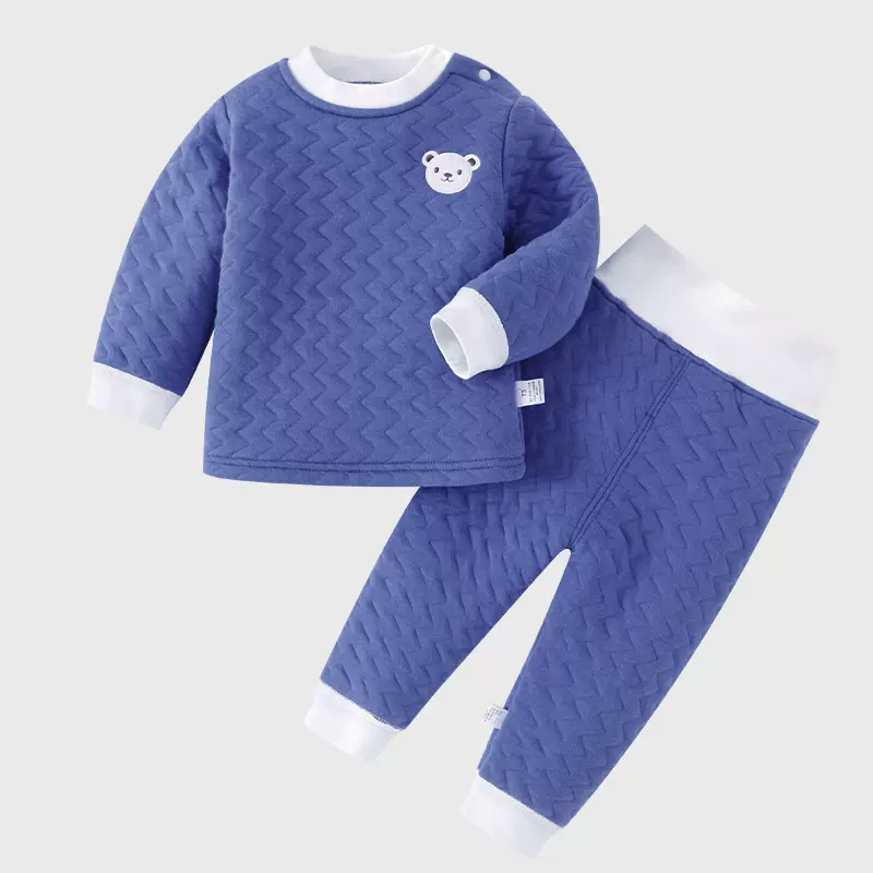 儿童保暖内衣套装冬夹棉宝宝加厚棉衣打底衣婴儿服装高腰护肚童装