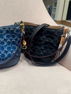 Denim classic one-shoulder bag