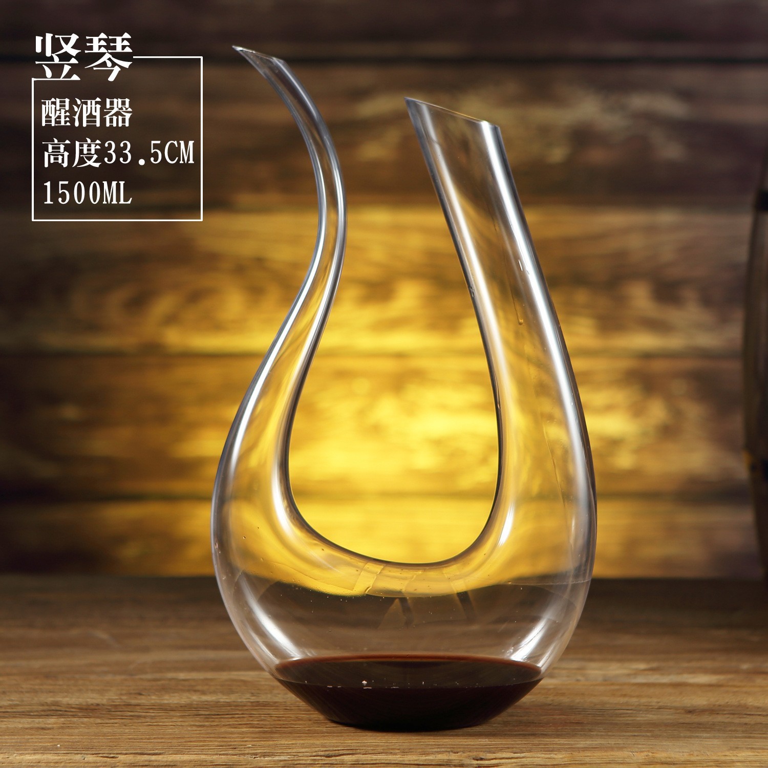 Creativo vidrio inclinado decanter con mango decanter de vino vino vino separador de vino conjunto de logotipo impreso