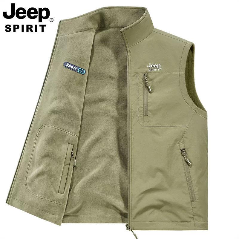 Двусторонний демисезонный жилет JEEP SPIRIT для отдыха, увеличенная толщина, большой размер
