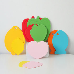 Fruit Vegetable Cutting Board Apple Chopping Board Strawberry Baby Classification Supplementary Food Cutting Board Heart-shaped Fish-shaped Sticky Board Lemon Cutting Board