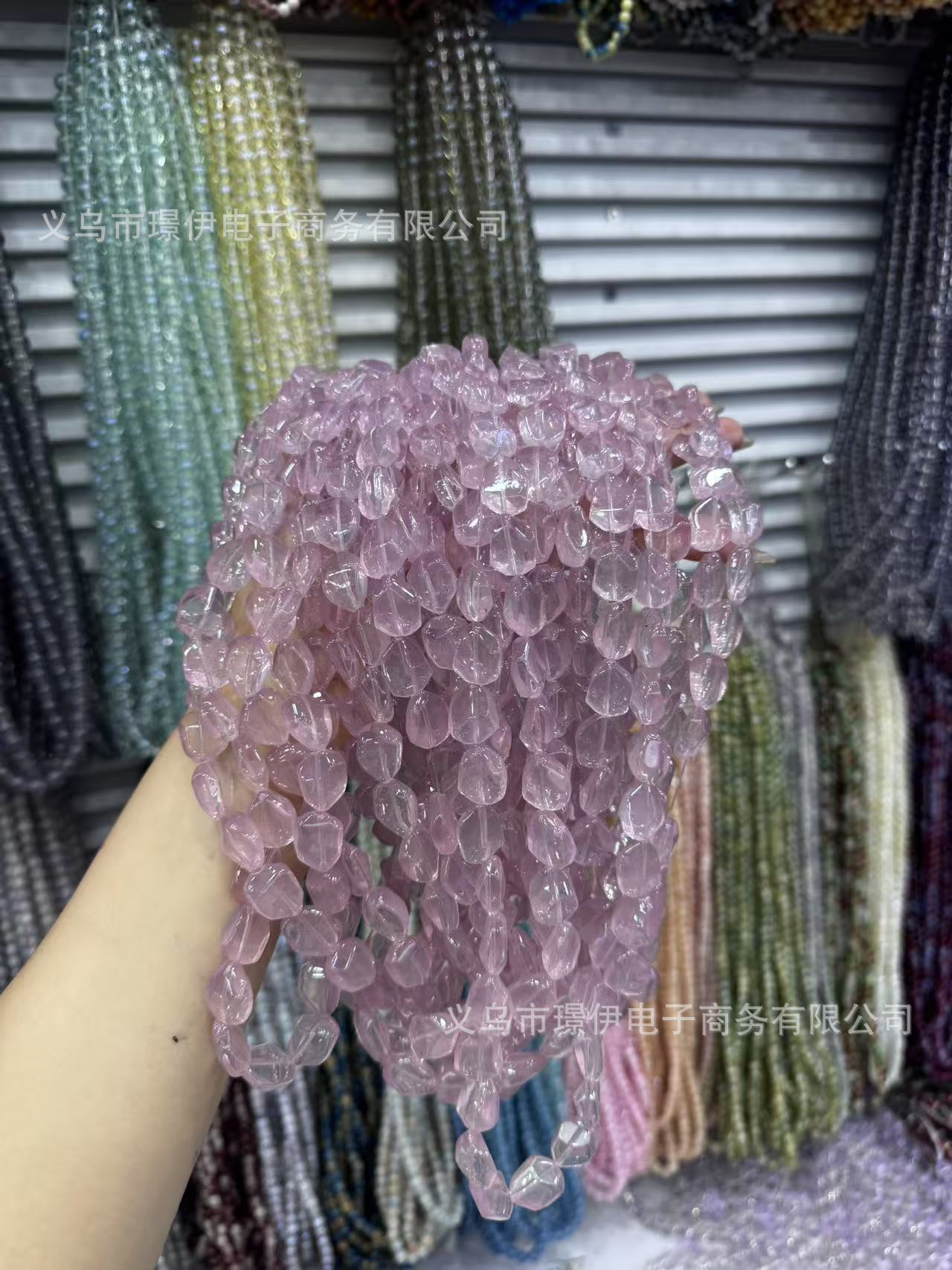 Jelly 12X16mm imitación polvo natural amatista cristal irregular cuentas sueltas bricolaje hecho a mano collar de cuentas material