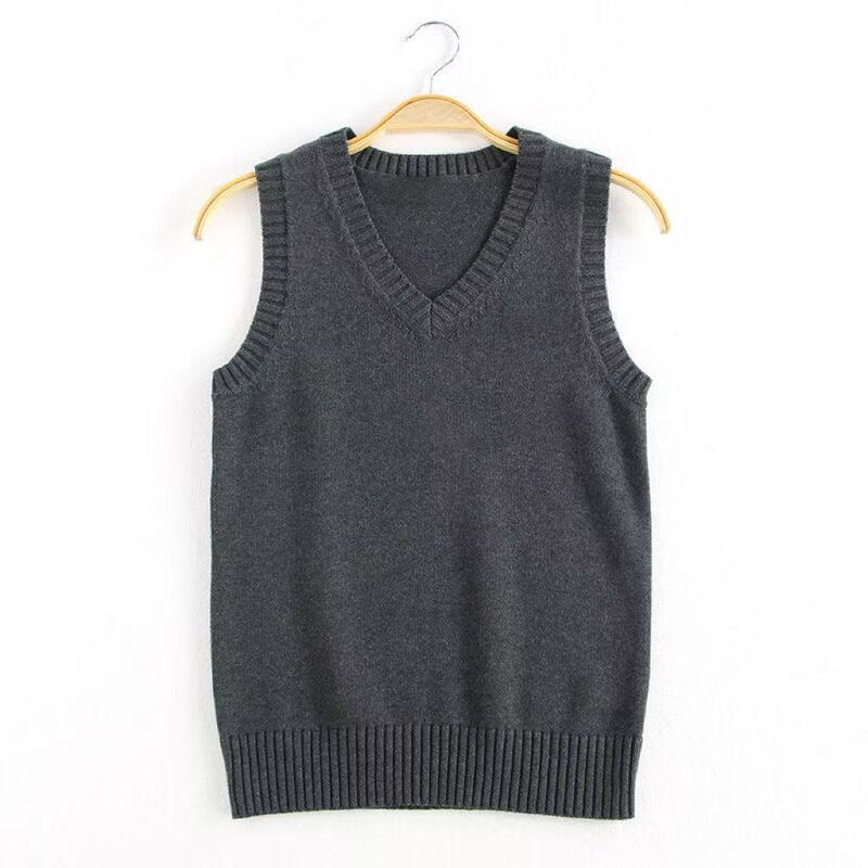 jk ベスト セーター レディース 無地 ベーシック JK トップス 制服 プルオーバー セーター 春夏 クラス制服 レイヤード|undefined