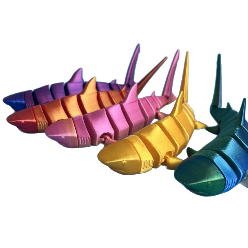 3D プリントサメ全身関節可動形状自由に揺れるクリエイティブ子供の新しいおもちゃモデル魚のおもちゃ|undefined