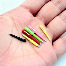 Dollhouse娃娃屋微缩书房学习场景模型配件 迷你圆珠笔金属彩色笔