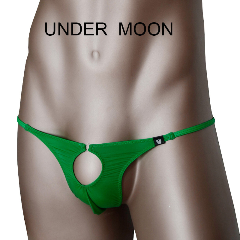 [Factory] Fun Multi-color Men's Low Waist Sexy G-string Solid Color Wear Tm Panties Q003