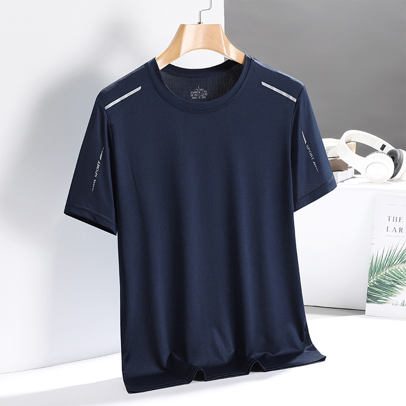 アイスtシャツ男性速乾半袖tシャツ夏高弾氷感通気ファッション上着クロスボーダー工場卸売り|undefined