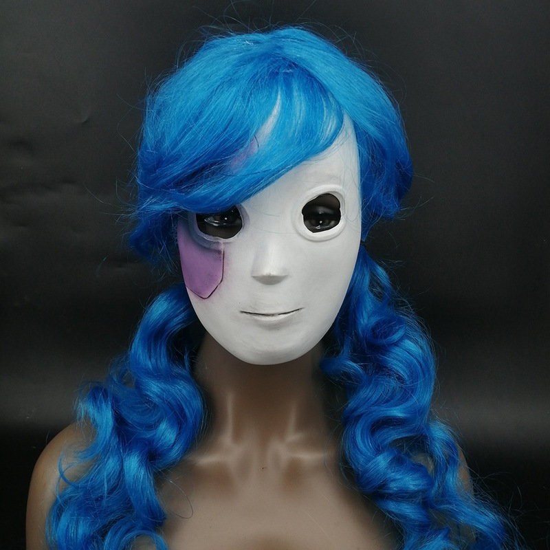 Cross-border cos Sally face mask Halloween latex wig headgear game peripheral party dress up props Cross-border cos Sally face mask Halloween latex wig headgear game peripheral party dress up props