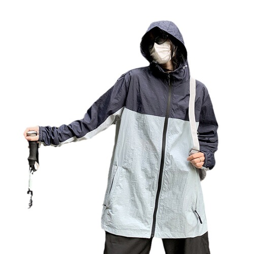 Japanese-style UV-protective clothing for men: lightweight summer mountain-inspired outdoor windbreaker with waterproof and sun-blocking features; also available as a skin-friendly jacket for women.