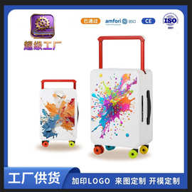 工厂行李箱20定制宽拉杆铝框PC拉杆箱防水箱包批发24注塑旅行箱