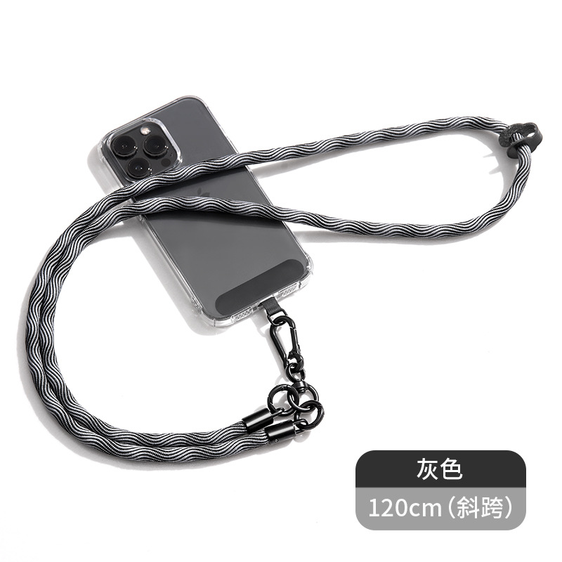 Cordón de teléfono móvil al por mayor crossbody ajustable avanzado Halter muñeca tejida Sling back clip caja del teléfono móvil correa de cordón