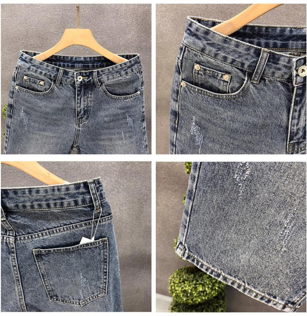 Herren Slim Fit Stretch Jeansshorts Mit Elastischem Bund_voghion.com