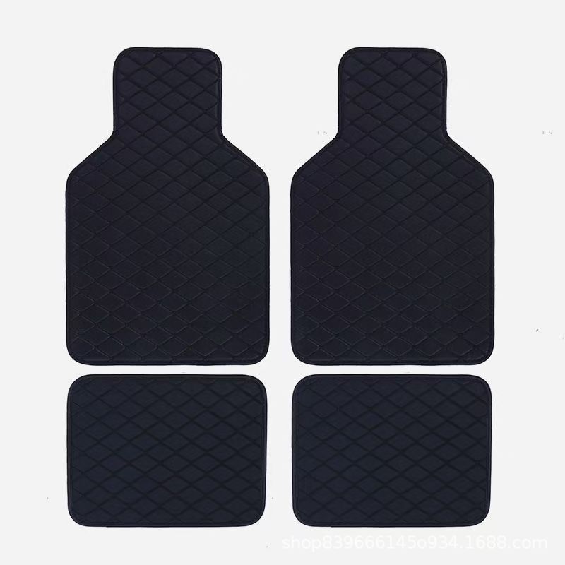 Car Floor Mats Leather Leather Silent Comfortable Environmentally Friendly Leather Carpet Universal Car Floor Mats Solid Color Wear-Resistant and Non-Slip