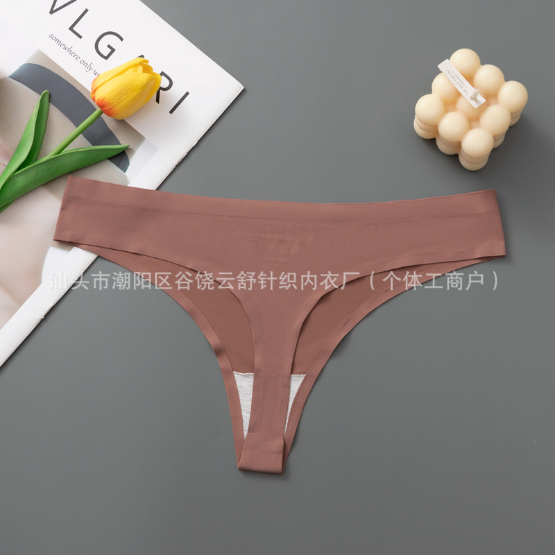 Comercio exterior transfronterizo de color sólido leopardo hielo sin marcas pantalones íntimas femeninas delgadas y transpirables pantalones íntimas de damas al por mayor