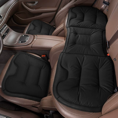 Four Seasons Pad – car seat cushion of the same - three-piece-setfront-and-rear-seat-cushions-noble-black-unlabeled-clean-version