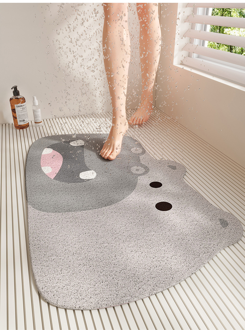 Silk Circle Bathroom Anti-Slip Mat Shower Room Toilet Floor Mat Hollow Drain Mat Children's Bath Anti-drop Foot Mat