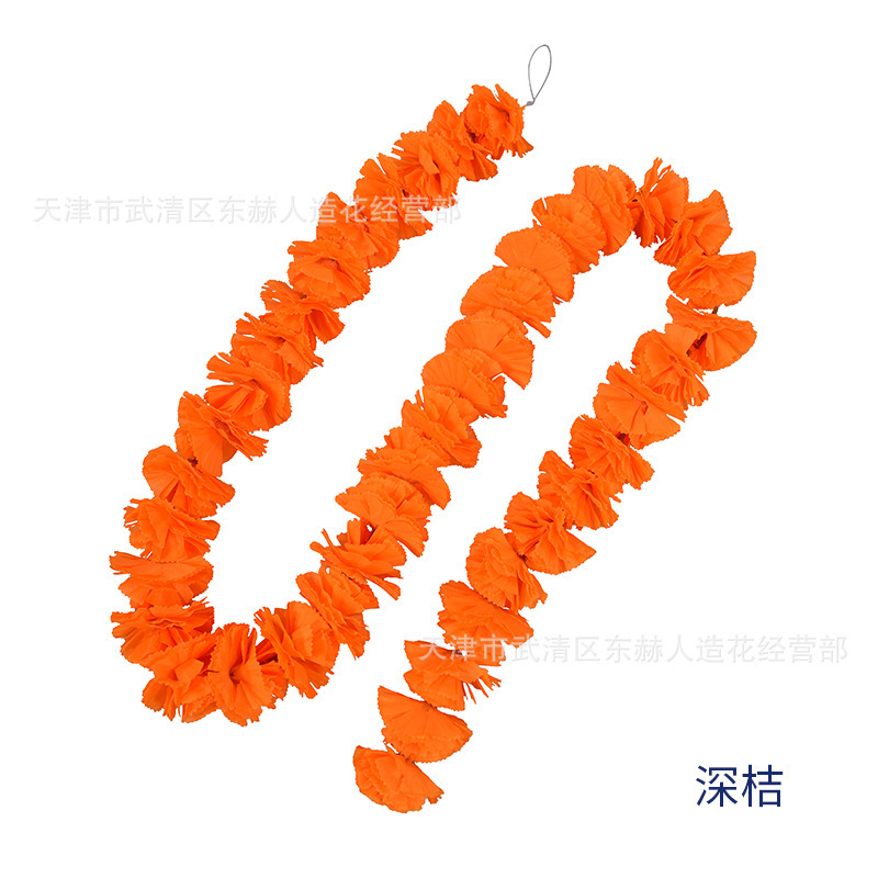 跨境热销万寿菊花串A款仿真花串节日庆典感恩节装饰花环人造花串|undefined