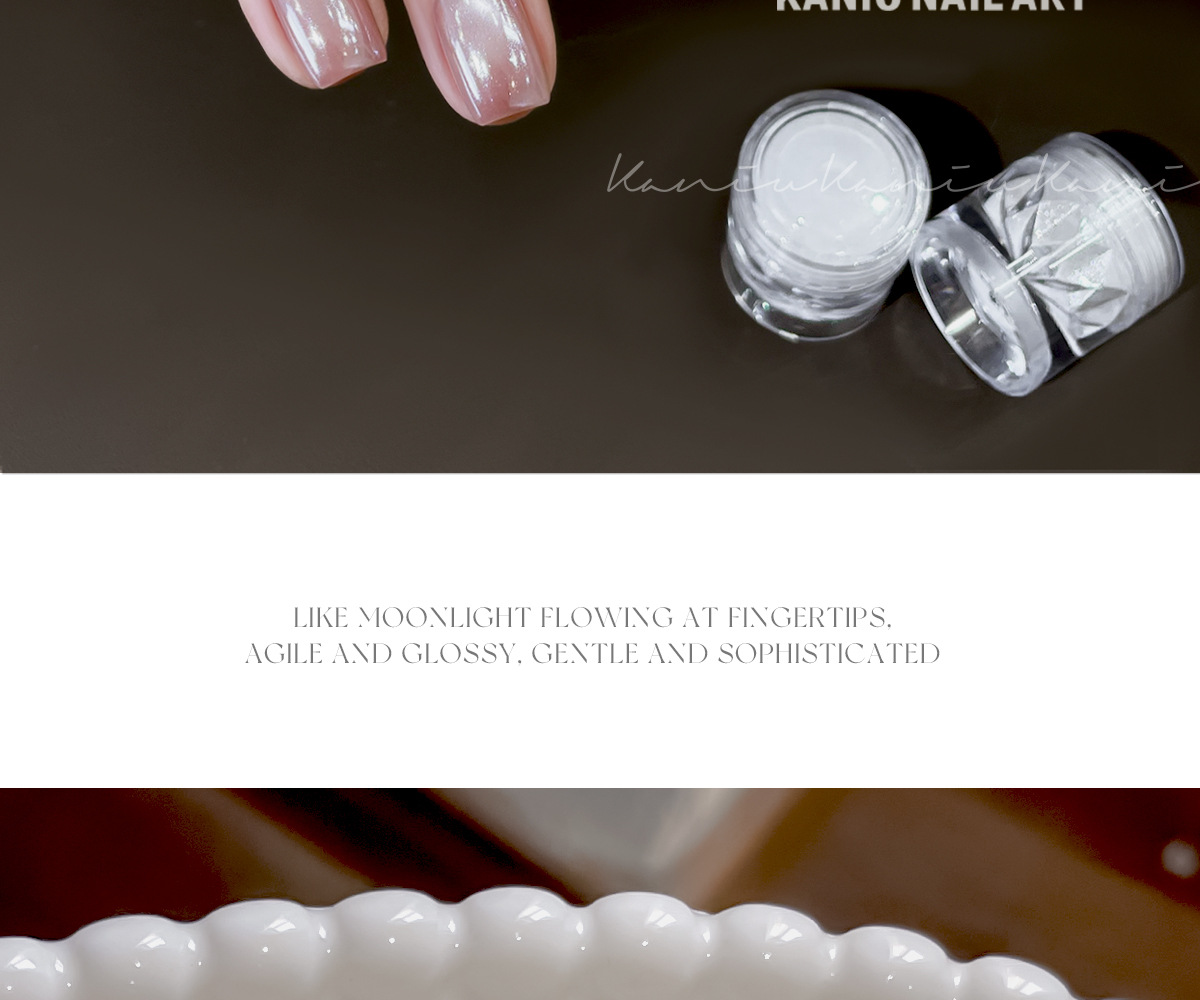 Kanio Nail Art High-Transparency Fill Light High-Brightness Color-Plated Crystal Powder Non-Flying Powder Magic Mirror Powder Nail Decoration