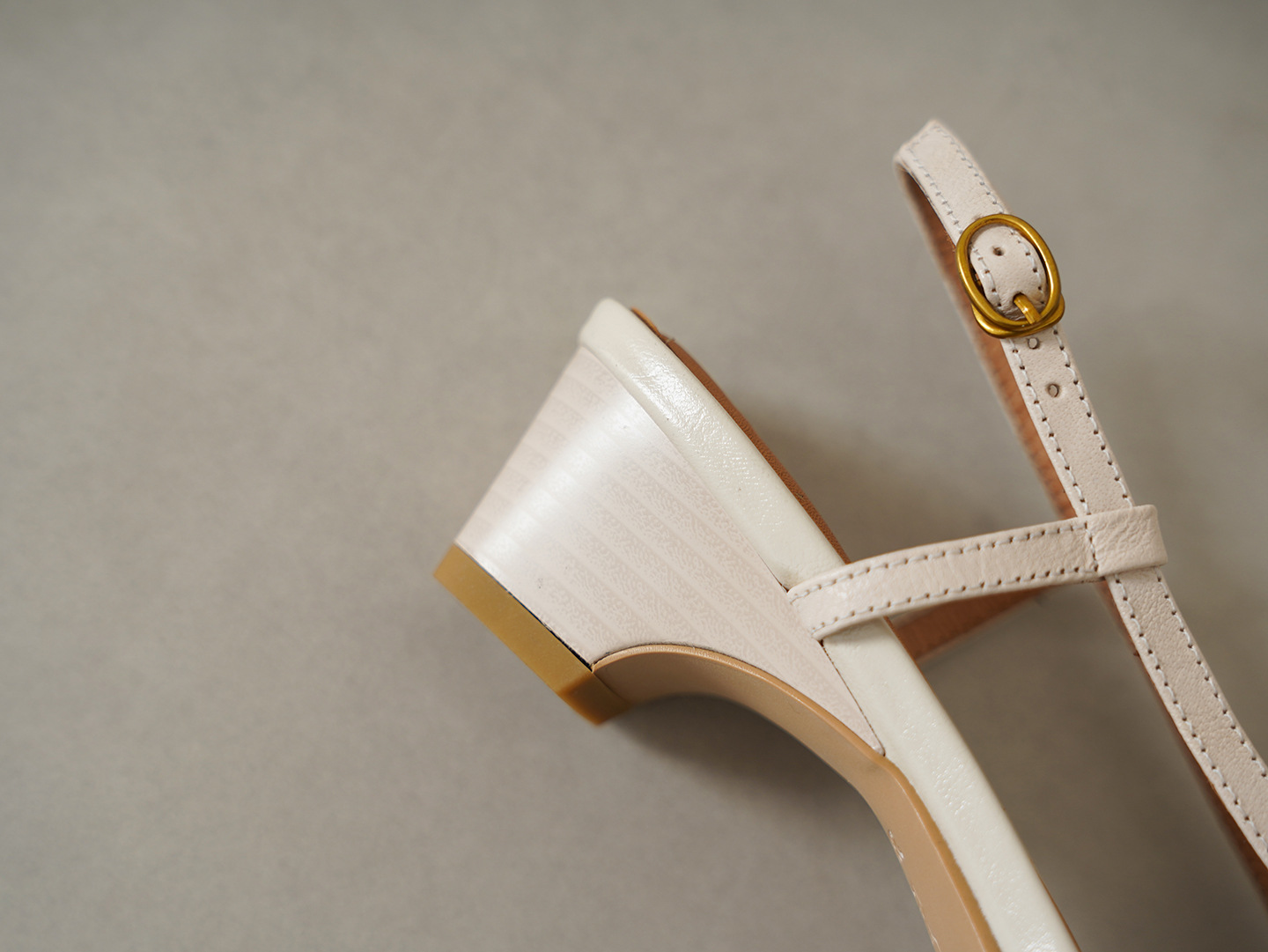 Sandal nữ da cừu gót thô quai ngang phong cách La Mã hở gót — đen chi tiết 19