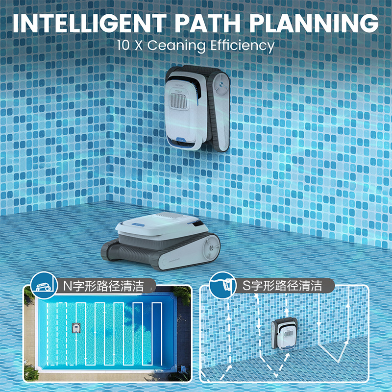 Máquina de succión de aguas residuales de piscina robot de limpieza submarina inalámbrico de tortuga de agua automático aspiradora de limpieza de fondo de piscina puede escalar paredes