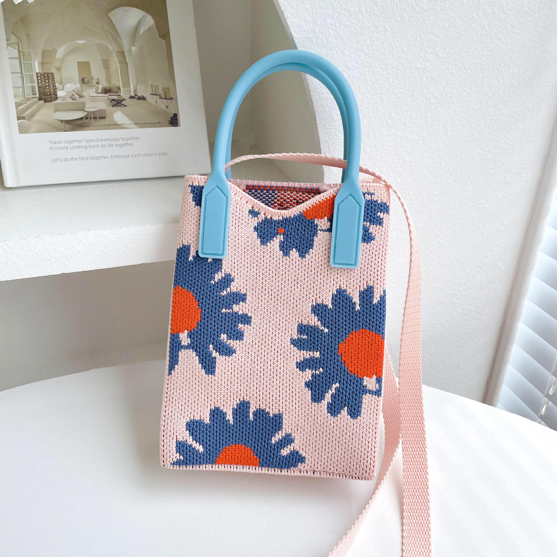 Nicho de diseño simple y versátil mini bolso de teléfono móvil para estudiantes de viaje pequeño bolso portátil de hombro pequeño bolso cuadrado para mujeres