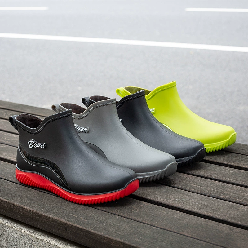 Новая мужская хлопковая теплая зимняя Водная обувь, универсальная мужская и женская непромокаемая обувь Four Seasons, съемная хлопковая обувь от дождя с двумя носками